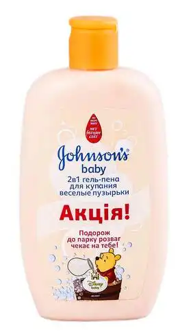 Johnson’s Baby Гель-пінка для купання 2 в 1 Веселі бульбашки 300 мл 1 флакон