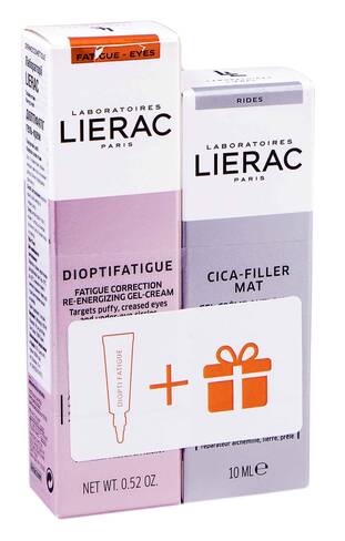 Lierac Dioptifatigue гель-крем 15 мл + Cica-Filler Mat крем-гель 10 мл 1 набір
