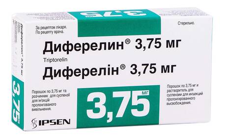 Диферелін порошок для ін'єкцій з розчинником 3,75 мг 1 мл 1 комплект