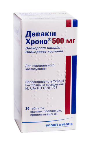 Депакін Хроно таблетки 500 мг 30 шт