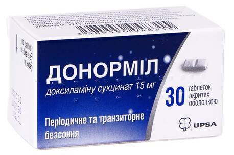Донорміл таблетки 15 мг 30 шт