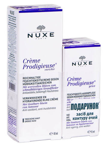 Nuxe Prodigieuse насичений крем 40 мл + засіб для контуру очей 15 мл 1 набір