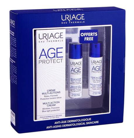 Uriage Age Protect крем 40 мл + інтенсивна сироватка 10 мл + нічний крем-детокс 10 мл 1 набір loading=