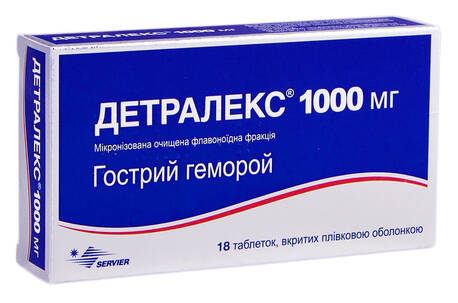 Детралекс таблетки 1000 мг 18 шт