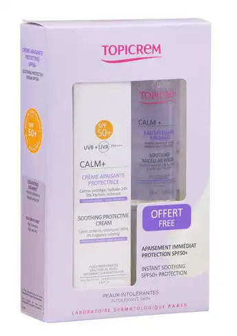 Topicrem Крем заспокійливий захисний SPF-50+ 40 мл + Заспокійлива міцелярна вода 40 мл 1 набір