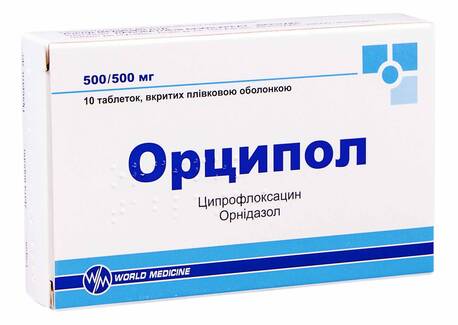 Орципол таблетки 500 мг/500 мг 10 шт