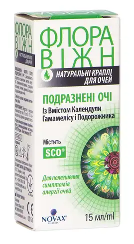 Флора Віжн Подразнені очі краплі очні 15 мл 1 флакон