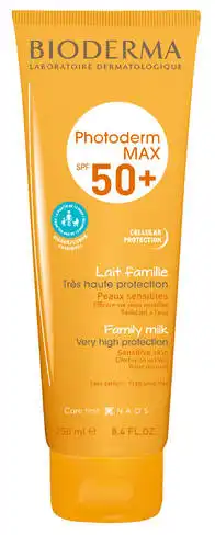 Bioderma Photoderm Max Молочко сонцезахисне сімейне для чутливої шкіри SPF-50+ 250 мл 1 туба