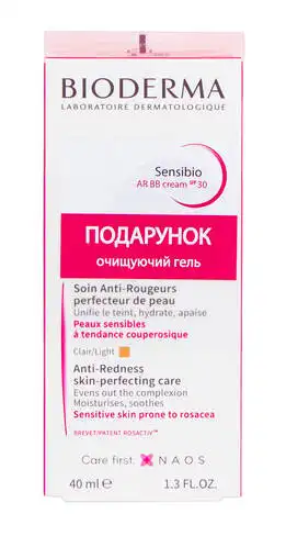 Bioderma Sensibio  АR ВВ Крем 40 мл + Гель очищуючий 100 мл 1 набір