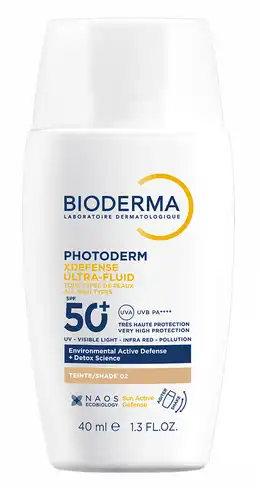 Ультра-флюід сонцезахисний тонуючий для обличчя SPF50+ тон 02