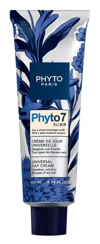 Phyto Phyto 7 Elixir Крем для волосся денний зволоження та блиск для сухого волосся 100 мл 1 шт