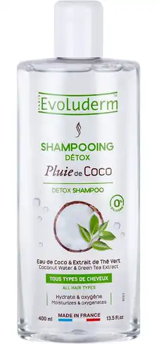 Evoluderm Шампунь для всіх типів волосся детокс з водою кокоса 400 мл 1 флакон