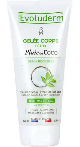 Evoluderm Гель для тіла зволожуючий детокс з водою кокоса 200 мл 1 туба