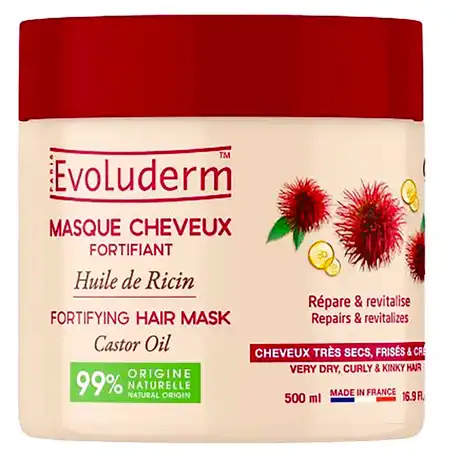 Evoluderm Маска для волосся з рициновою олією 500 мл 1 банка