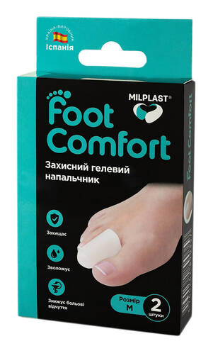 Milplast Foot Comfort Напальчник гелевий захисний розмір М 2 шт