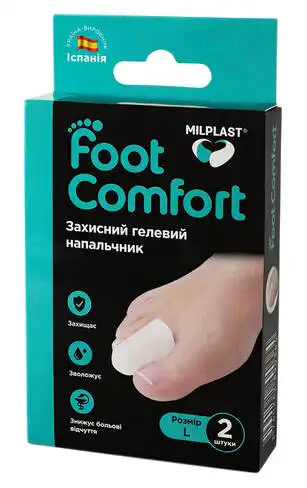 Milplast Foot Comfort Напальчник гелевий захисний розмір L 2 шт