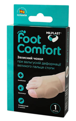 Milplast Foot Comfort Чохол  захисний при вальгусній деформації великого пальця стопи розмір універсальний 1 шт