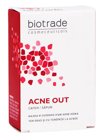 Biotrade Acne Out Мило натуральне для жирної та проблемної шкіри обличчя та тіла 100 г 1 шт