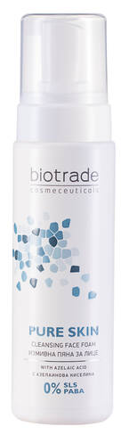 Biotrade PURE SKIN Пінка ніжна з азелаїновою кислотою для очищення шкіри з розширеними порами 150 мл 1 флакон