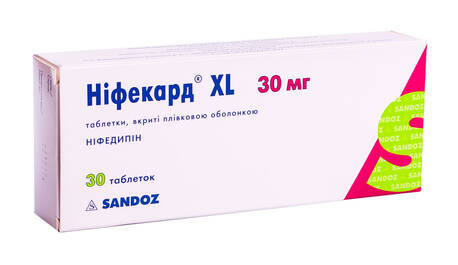Ніфекард XL таблетки 30 мг 30 шт loading=