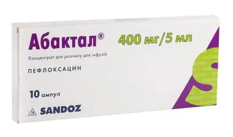Абактал концентрат для інфузій 400 мг/5 мл  5 мл 10 ампул