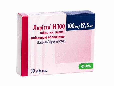 Лоріста Н таблетки 100 мг/12,5 мг  30 шт
