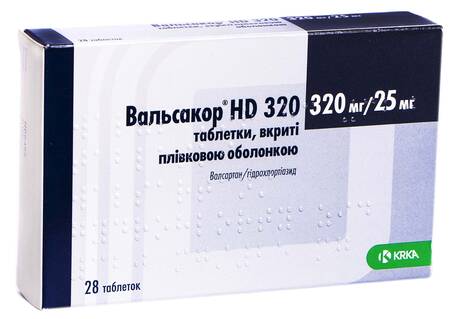 Вальсакор HD таблетки 320 мг/25 мг  28 шт