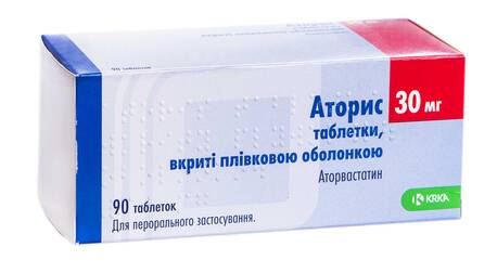 Аторис таблетки 30 мг 90 шт