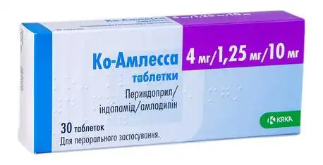 Ко-амлесса таблетки 4 мг/1,25 мг/10 мг 30 шт