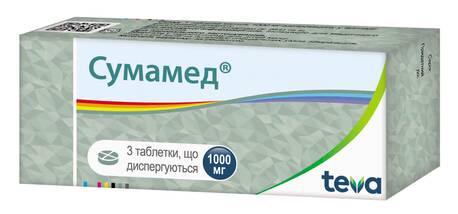 Сумамед таблетки дисперговані 1000 мг 3 шт