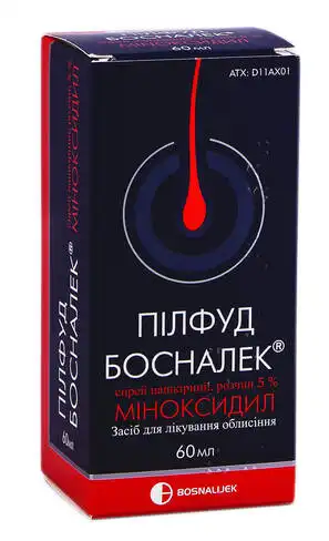 Пілфуд Босналек спрей нашкірний 5 % 60 мл 1 флакон