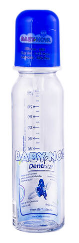 Baby-Nova Пляшечка для годування скляна з соскою від народження 250 мл 1 шт