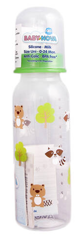 Baby-Nova Пляшечка пластикова декорована 250 мл 1 шт