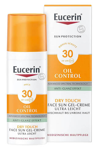 Eucerin Sun Protection Гель-крем сонцезахисний для жирної та схильної до акне шкіри обличчя SP-30 50 мл 1 флакон