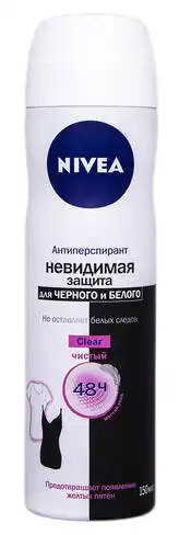 Nivea Антиперспірант Невидимий захист для чорного та білого Clear 150 мл 1 флакон