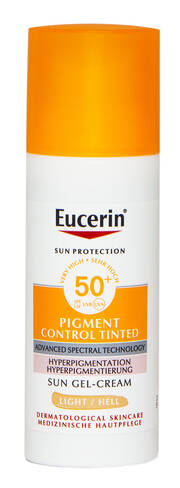 Eucerin Sun Protection Pigment Control Гель-крем для обличчя проти гіперпігментації тонуючий світлий відтінок SPF50+ 50 мл 1 флакон