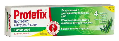 Protefix Крем фіксуючий з алое вера 40 г 1 туба