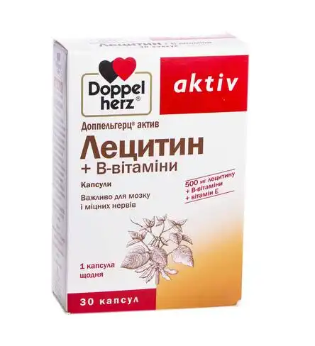 Doppel herz aktiv Лецитин + B-вітаміни капсули 30 шт