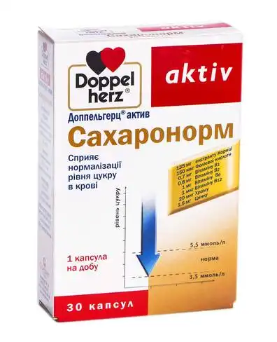 Doppel herz aktiv Сахаронорм капсули 30 шт