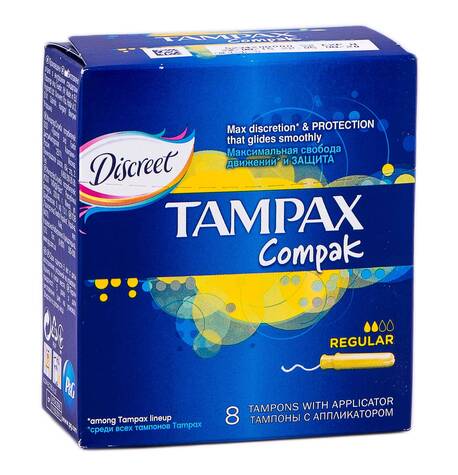 Tampax Compak  Regular Тампони з аплікатором 8 шт