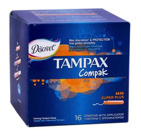 Tampax Compak Super Plus Тампони з аплікатором 16 шт