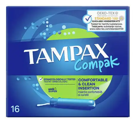 Tampax Compak Super Тампони з аплікатором 16 шт