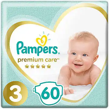 Pampers Premium Care 3 Midi Підгузки дитячі 6-10 кг 60 шт