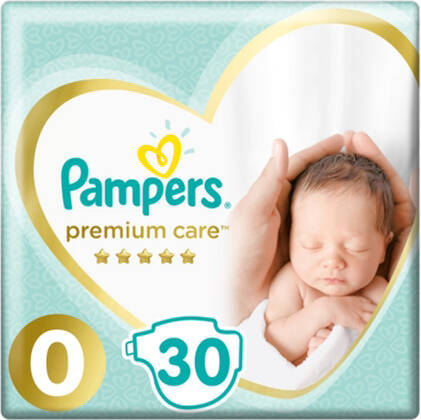 Pampers Premium Care 0 Підгузки дитячі до 3 кг 30 шт
