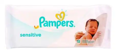 Pampers Sensitive Серветки вологі дитячі 12 шт