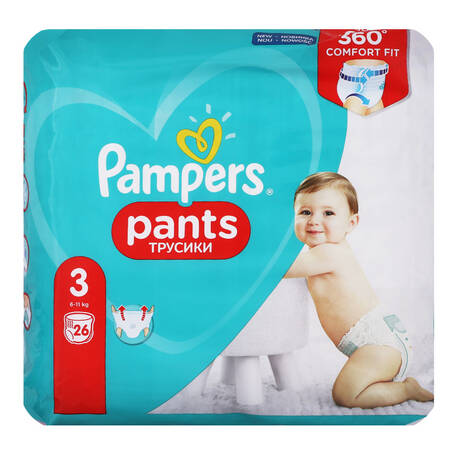 Pampers Pants 3 Підгузки-трусики дитячі 6-11 кг 26 шт
