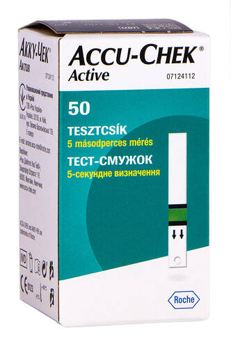 Accu-Chek Active Тест-смужки для контролю рівня глюкози у крові 50 шт