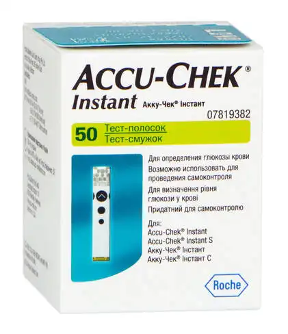 Accu-Chek Instant Тест-смужки для контролю рівня глюкози у крові 50 шт