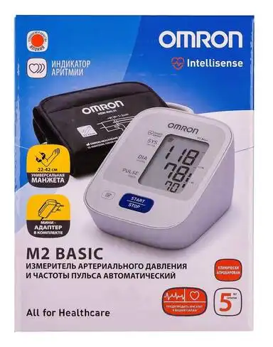 Omron M2 Basic (HEM-7121- ALRU) Тонометр автоматичний 1 шт