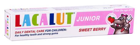 Lacalut Junior Зубна паста Cолодка ягода від 8 років 75 мл 1 туба loading=